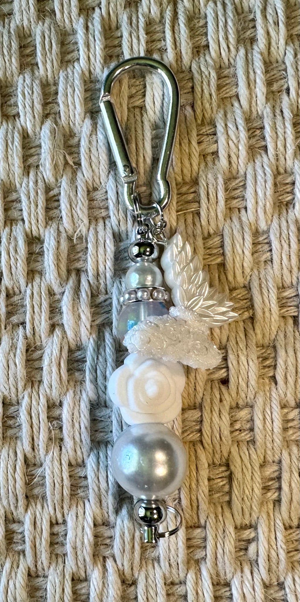 Butterfly and Rose Carabiner Bag Charm