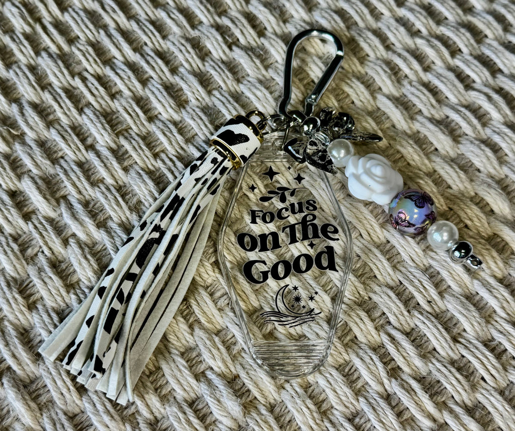 Motivational Beaded Motel Tag with Tassel