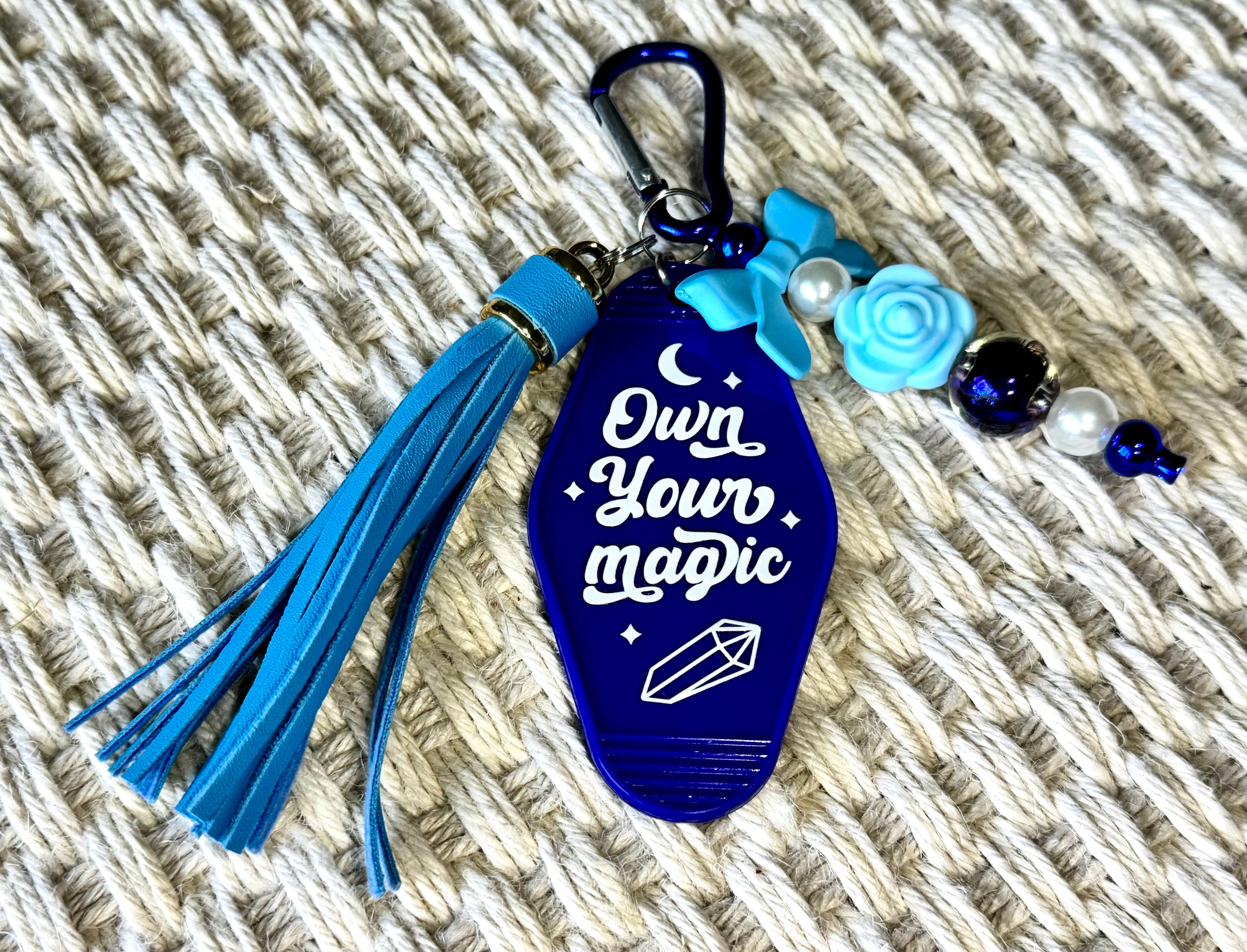 Motivational Beaded Motel Tag with Tassel
