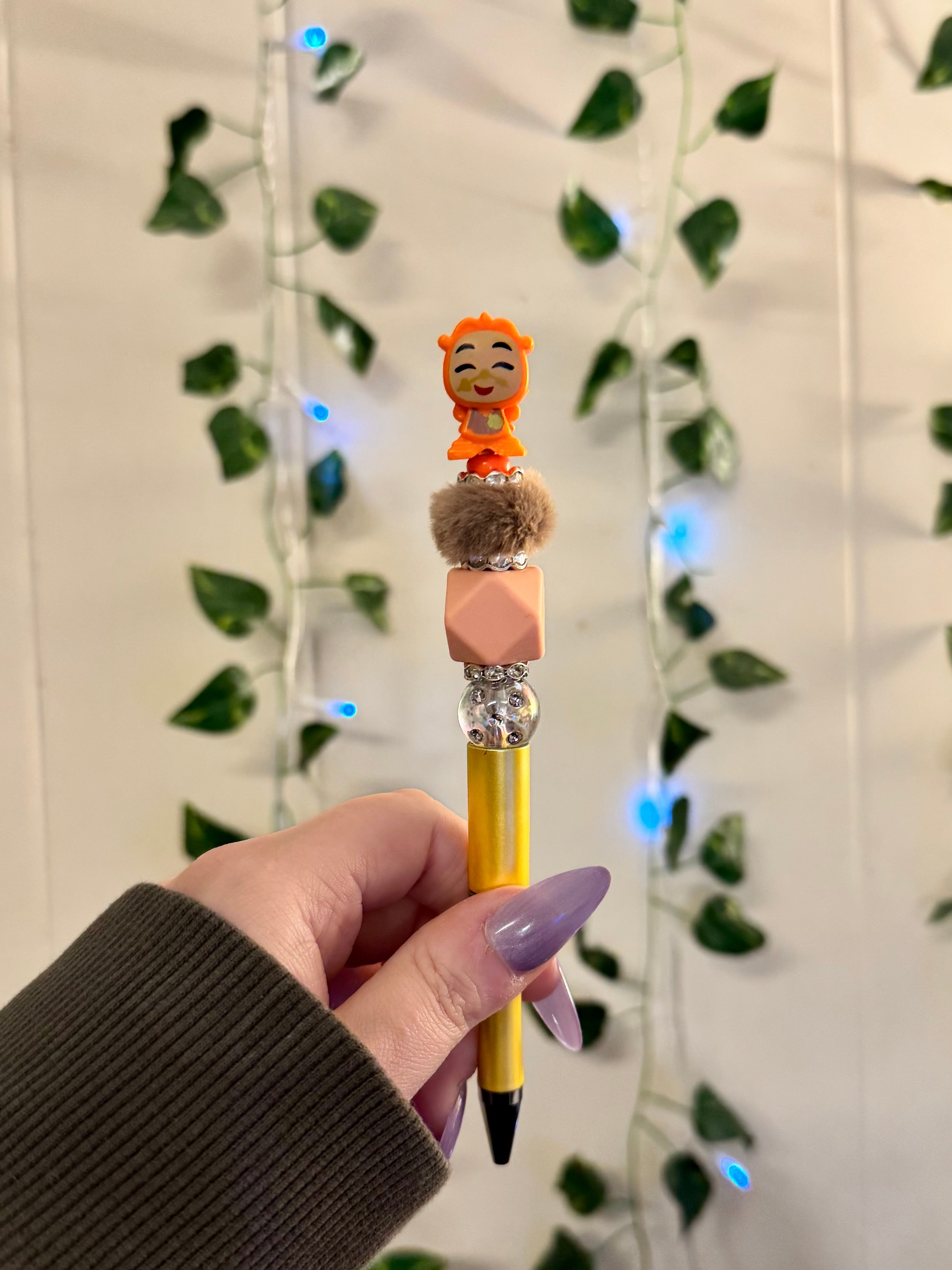 Premade Beaded Character Pen
